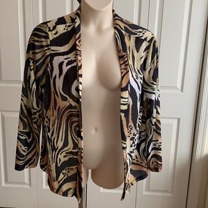 Chic Breckinridge Animal Print Open Front Cardigan. Great pre-owned condition.